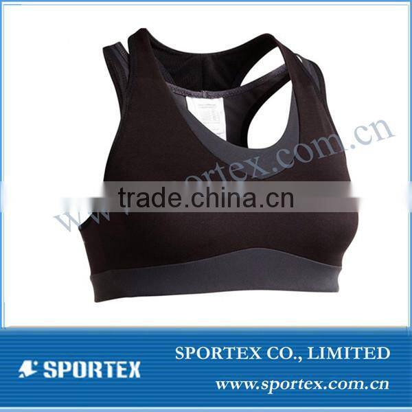 Style Plain sport bras girl fitness wear in sexy bras
