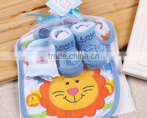 newborn baby gift set for baby socks baby gloves,baby bibs