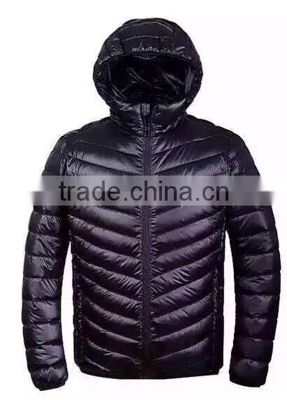 Fashion shiny nylon down jackets/men winter thick down jacket/mens down jackets with hoods