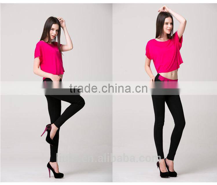 new fashion black lace slimming brand 2014 latest ladies fashion trousers design
