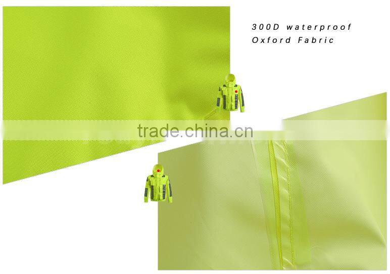 high viz reflectiveoutdoor traffic raincoat