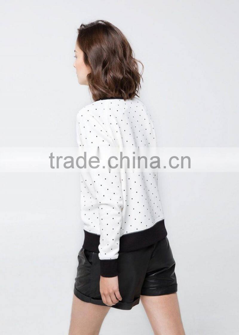 knitted white embroidery long sleeve crewneck sweatshirts hooded t shirt coat