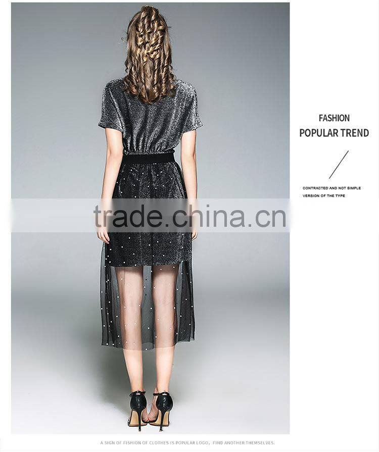 Dresses In Plus Size Dress&Skirts Short Sleeve daily Long T With Embroidery Pearl Jacobs designs