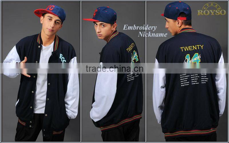 Customize Custom Made Mens Winter American Cheap Varsity Baseball High School Uniforms College Bomber Hip Hop Embroidery Jacket