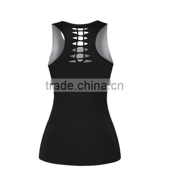 2017 hot selling Cheap Women black tank top with Rose skull printed