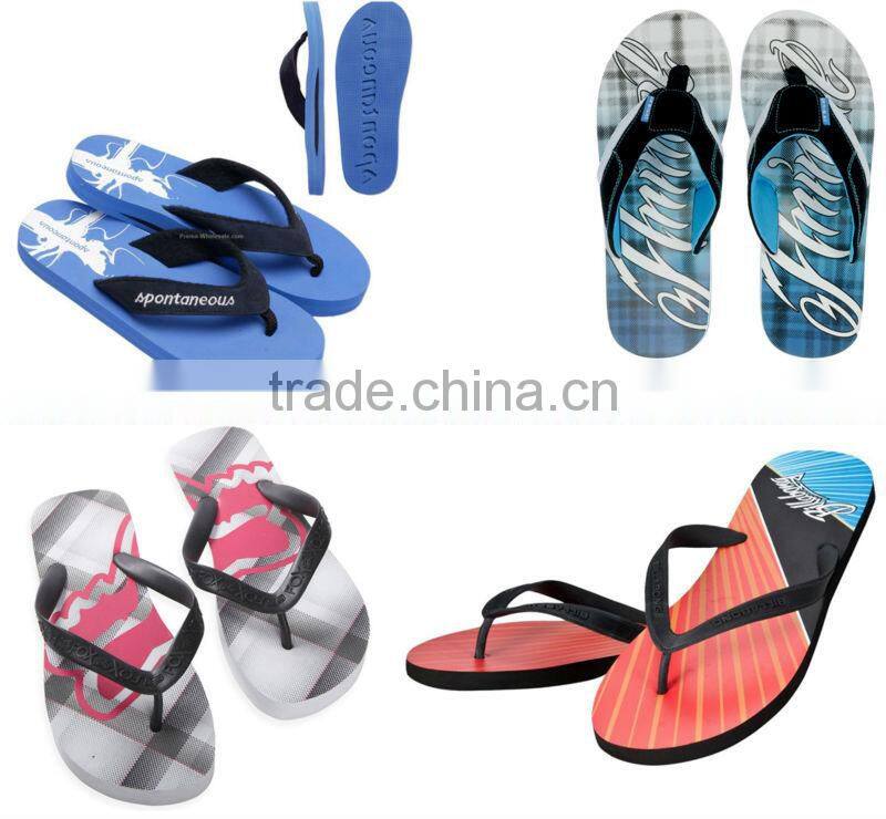 high quality PVC printed flip flops