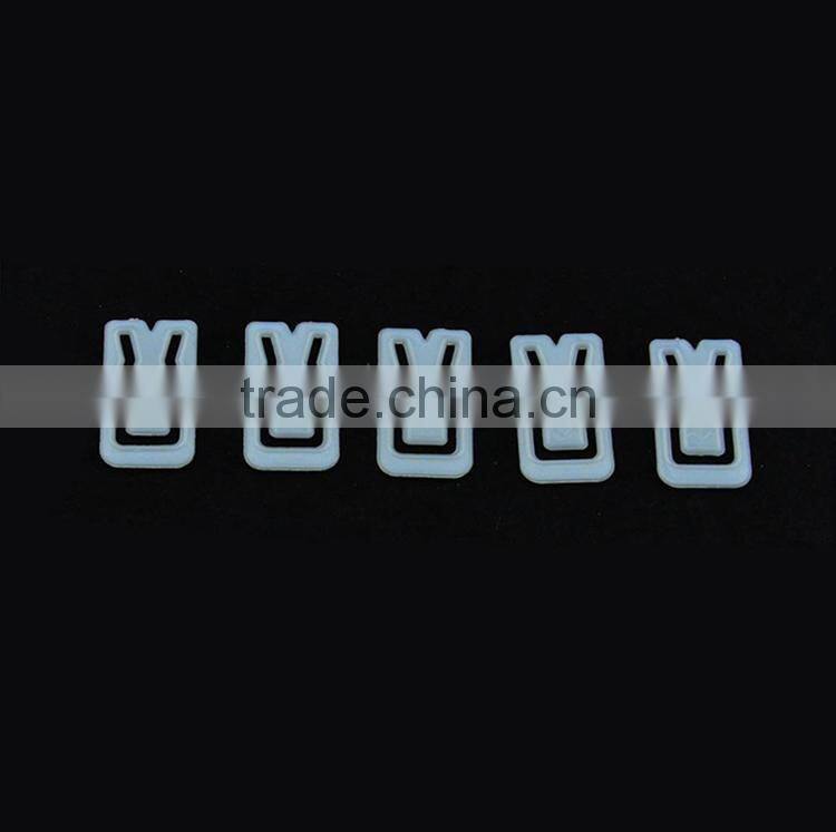 3.4*1.9*0.25cm PS White Square Shape Plastic Clip for Garment Accessory