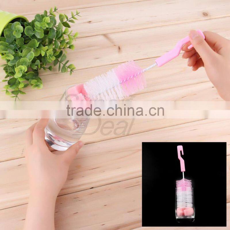 New 360 Degree Rotating Spin Sponge Brush Baby Milk Feeding Bottle Nipple Cleaning Scrubber Brushes