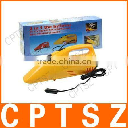 2 in 1 inflator car vacuum cleaner