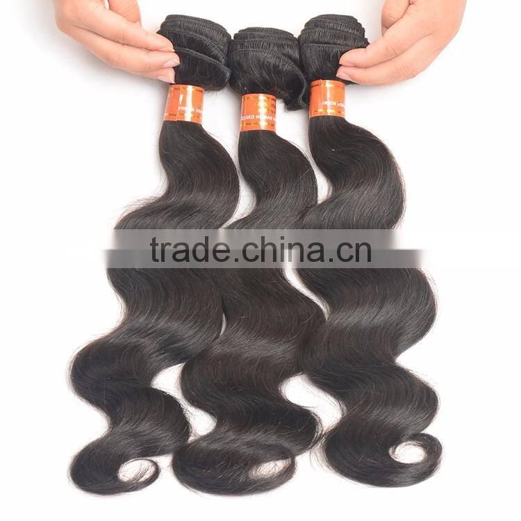 100% Unprocessed Virgin Brazilian Human Hair, Factory Wholesale Brazilian Human Hair Extension