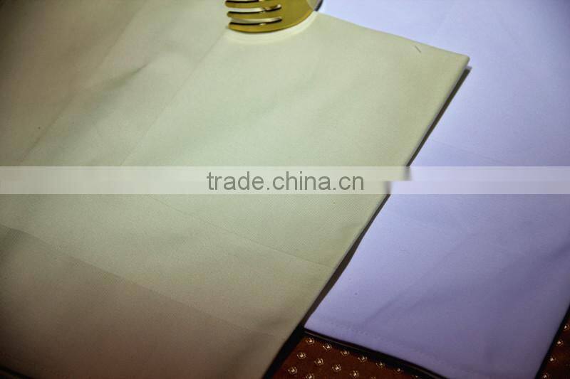 100% cotton satin style beige color hotel table napkin