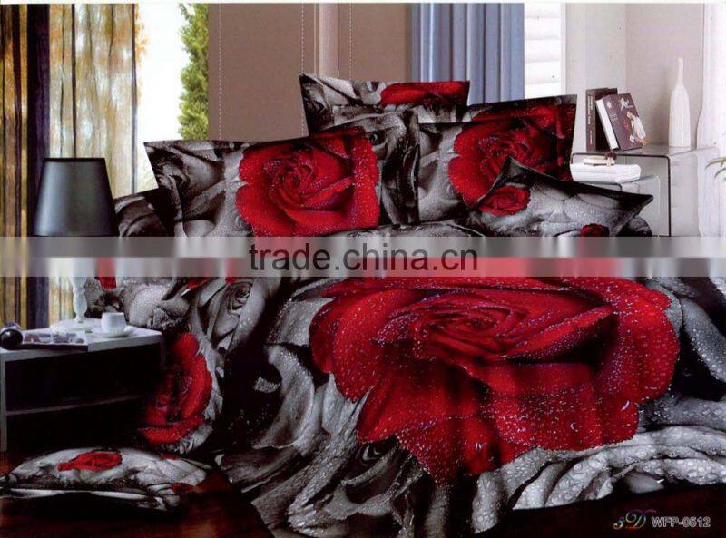 3D Red Rose Bedding Set 3d comforter set