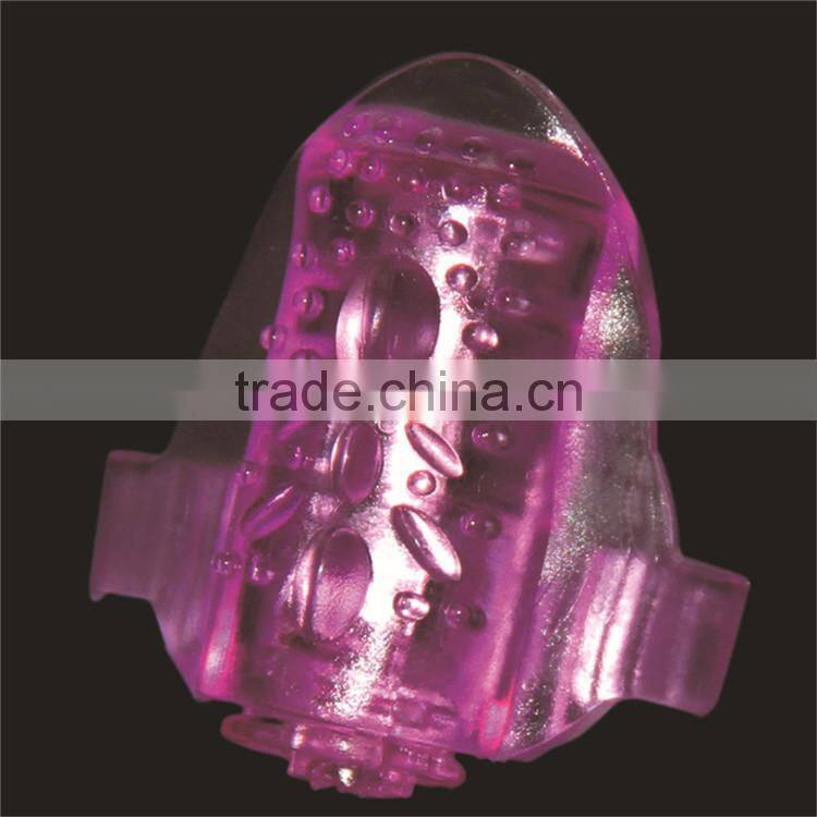 Lesbian Vibrating Sleeve Finger Vibrator Sex Toy for women