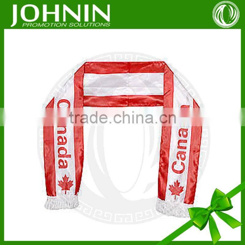 High quality printing promotional Canada flag scarf