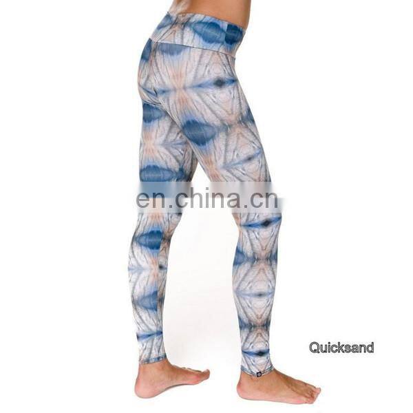 custom made sublimation printed womens sports fitness leggings
