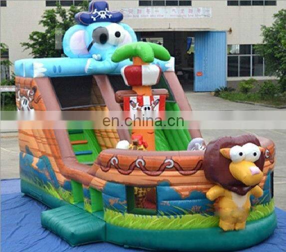 2014 New Animal Pirate Ship Inflatable Slide, Animal Inflatable Slide