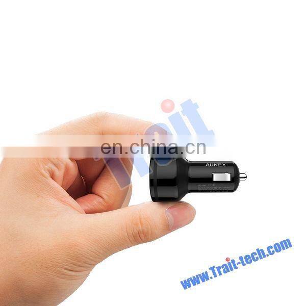 AUKEY Car Charger QC2.0 Port, Portable Car Charger with 2 USB Ports