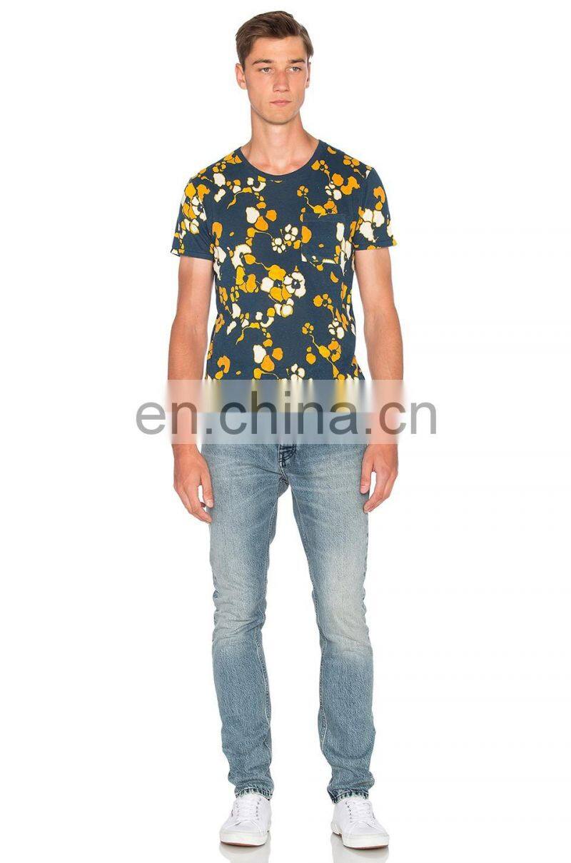 men high quality custom printing design compressed t-shirt