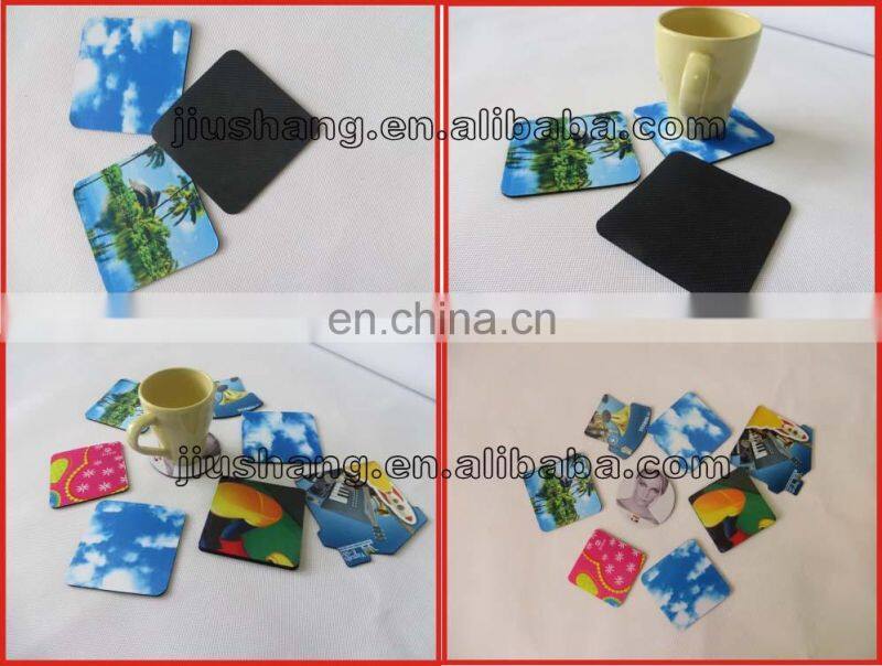 3D custom PVC glass drink coaster with embossed logo for mass selling