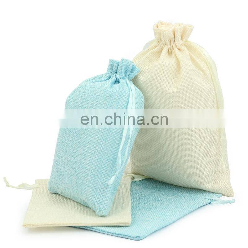 OEM linen drawstring soap pouch bag