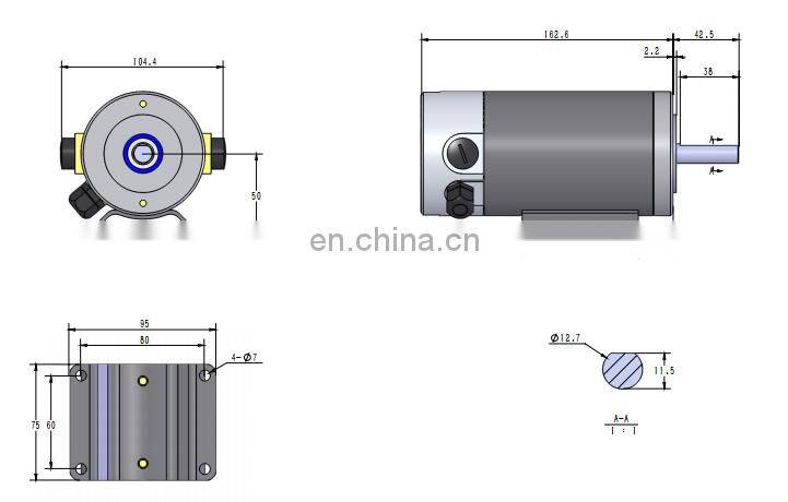 permanent magnet 180v 100w brush dc motor 2000rpm