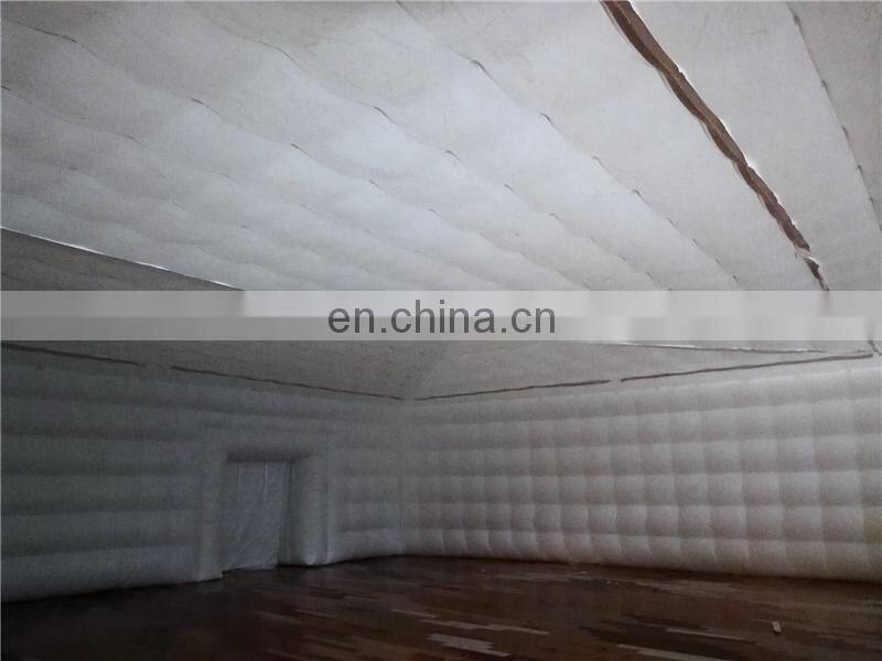 Outdoor Huge White Square inflatable Movable Building with lights for parties and events