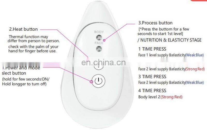 Ready to ship mini Skin clinic Lifting Face Iron Microcurrent Wrinkles beauty Device with fast delivery