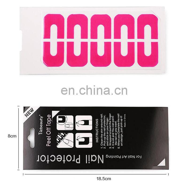U-shape Spill-proof Nail Polish Stickers Peel off Tape Protector