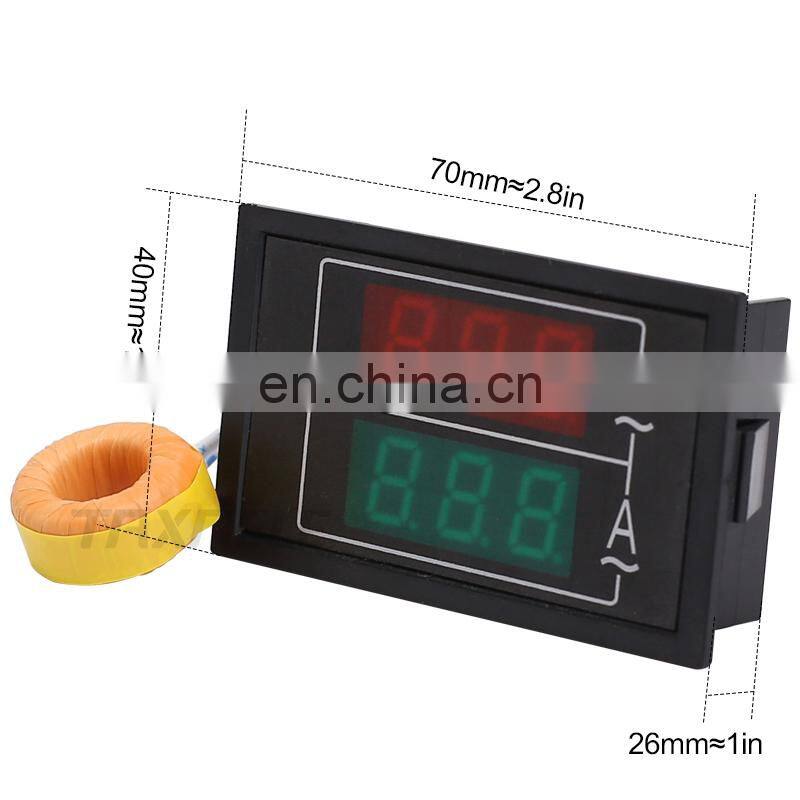 DL85 Dual LED Digital AC100-300V Voltage Amps Meter Digital AC Voltmeter Ammeter 100A ac digital panel voltmeter
