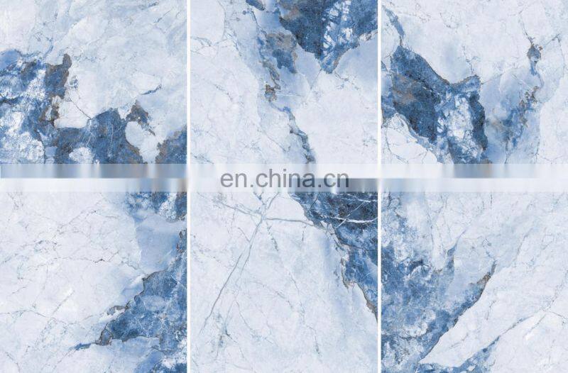 Blue color style glazed marble porcelain ceramic tiles for floor and wall 6 face CK6Y581PA