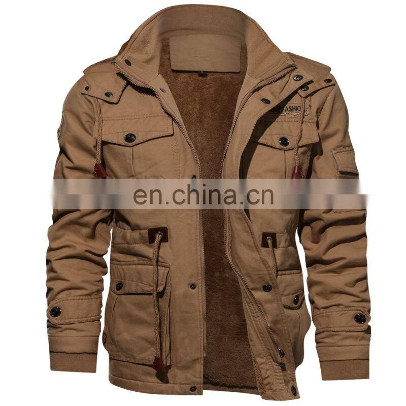 2021 cross-border Amazon eaby wish plus velvet thick mid-length washed cotton large size loose coat jacket cotton jacket