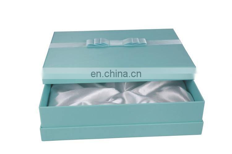 paper boxes with ribbons and handles easy to take away luxury shoes paper packaging box
