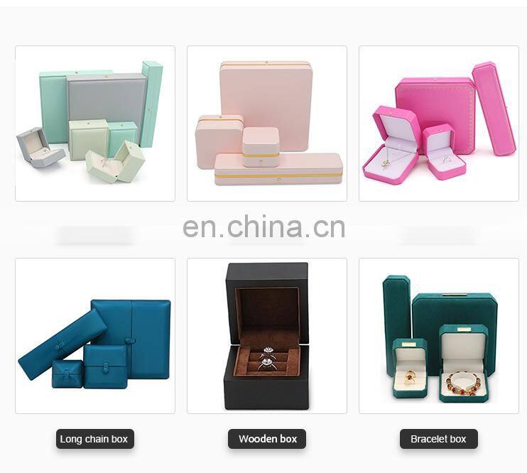 Custom high quality luxury design PU leather travel jewelry box PU gift box bracelet box