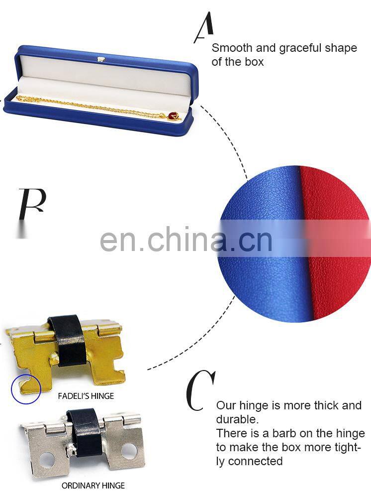 Exquisite High Quality Velvet Inside Pu Leather Jewelry Box Luxury Bracelet Box