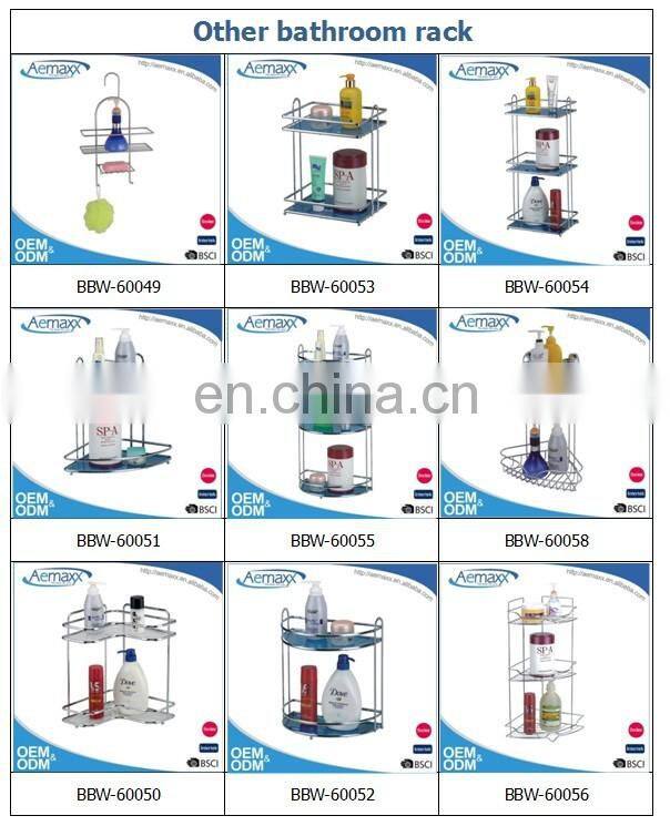 Popular durable 3 Layers chrome metal bathroom corner rack