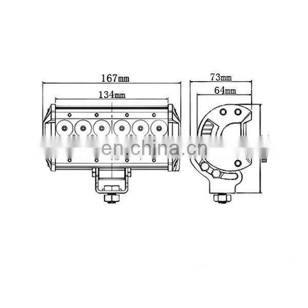 LED4-36 LED light bar 36w 2880lm 7inch spot or combo beam Double row for auto Automotive lighting system work light LANTSUN