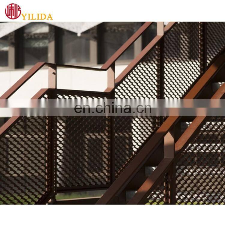 Durable modern Perfab Expanded Metal Stair Railings and Balcony Screen Fence for indoor and outdoor