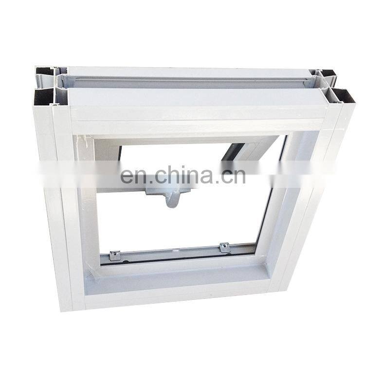 AS2047 CE drop arm window awning double tempered Frosted glass awning window with stainless steel mosquito screen