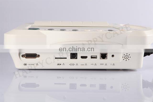 HC-H004 Portable Digital ECG Machine Hospital Device 10 Inch Touch Screen Electrocardiograph 12 Channel