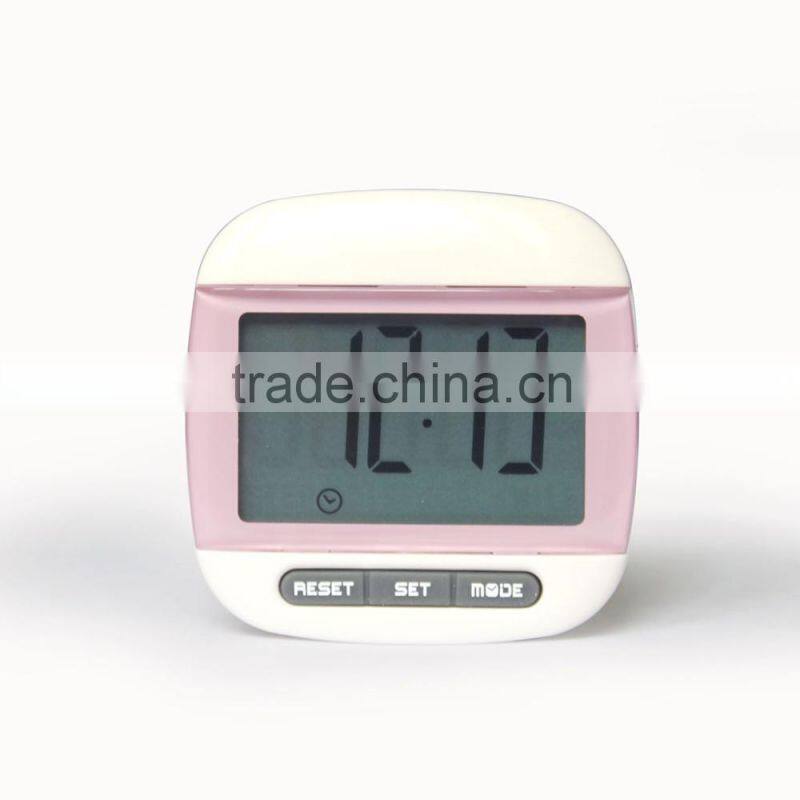 YGH667 Hot selling Gift Step Couter with Clock Digital Pedometer