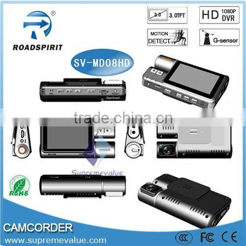 China manufacturer Dual Lens Car DVR GPS Night vision Gsensor