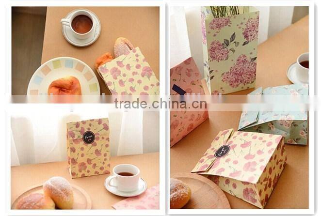 Garden wind floral print craft gift paper bag