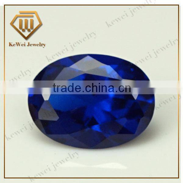 Low price loose gemstone round shape 113# blue synthetic spinel for jewelry