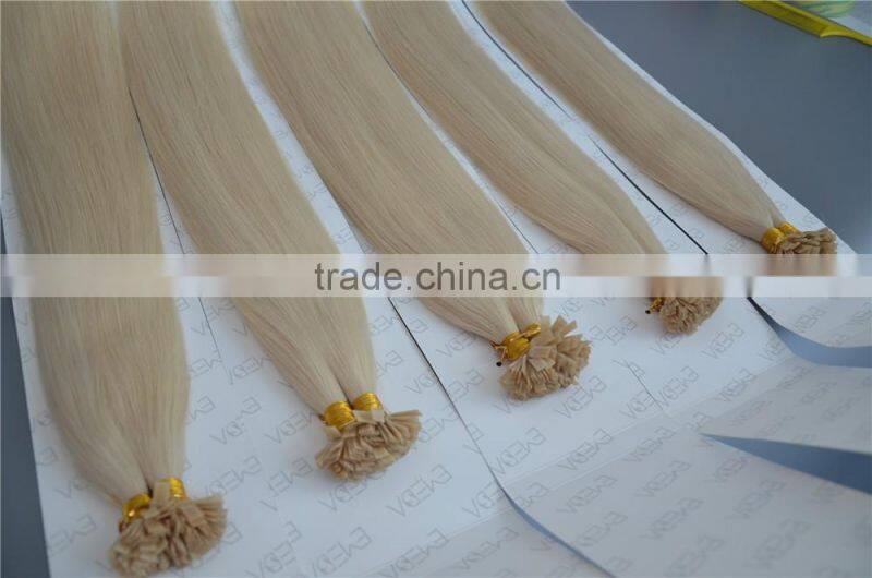 Italian keratin prebonded hair extension flat tip hair extension