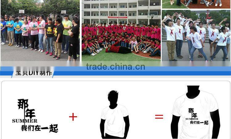 wholesale round collar 100% cotton t-shirt,sublimation shirt ,custom T-shirt