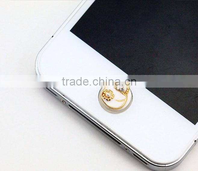 Fashion Rhinestone Flower for iphone 5 home button sticker