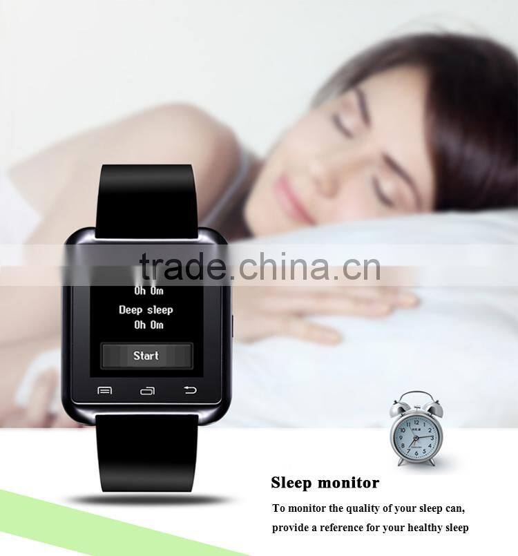 cheap promotion Wholesale Touch Screen Cheap Health Care Smart Watch U8 OEM Bluetooth For Android And IOS Wrist Watch