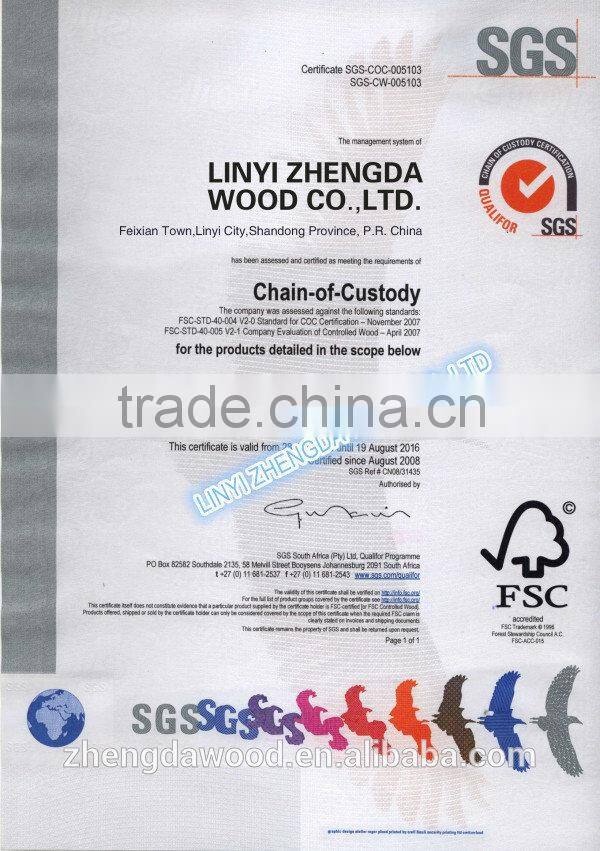 Good Quality laminated MDF (Medium Density Fiberboard ) board