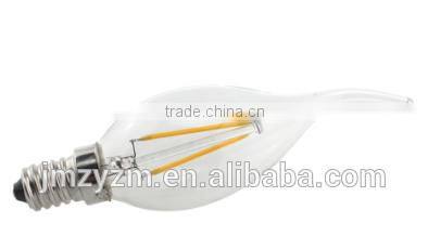 Plastic E14 LED filament candle bulb