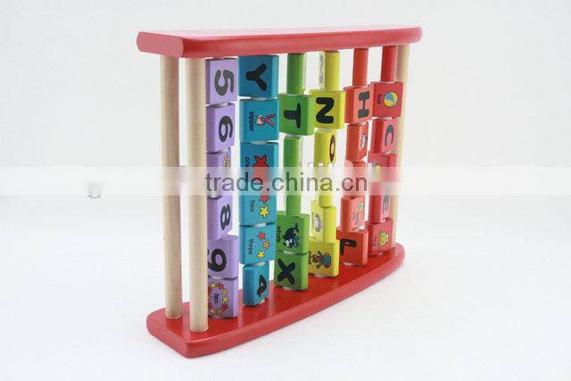 Wooden alphabet frame for baby learning toys
